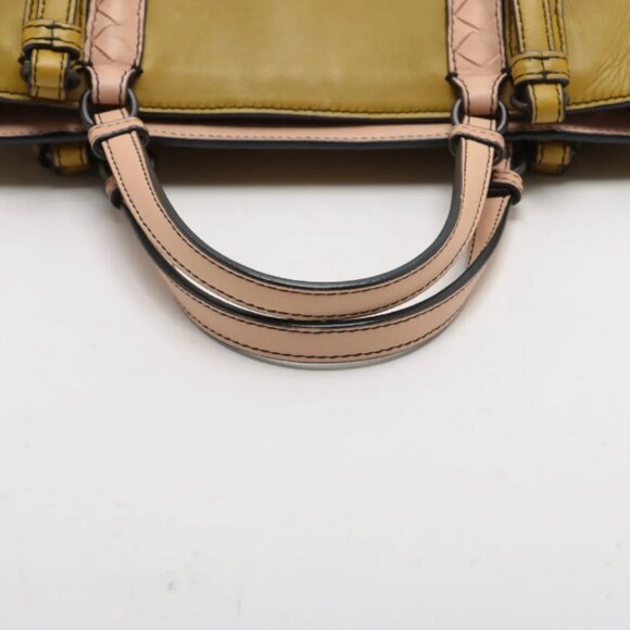 Bottega Veneta Intrecciato Corso Leather Tote Bag Green x Pink - Picture 4 of 16